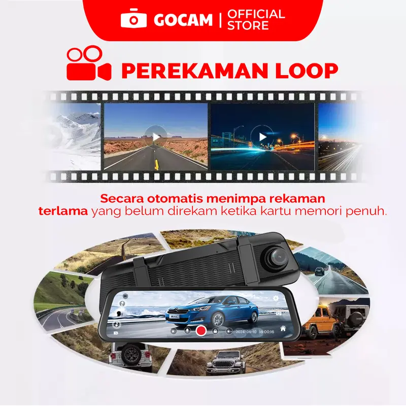 [COD] T99 PRO Dashcam Mobil 2K + 1080p Resolution 9.6 Inch Layar Sentuh Full Screen IPS Night Vision Dual Lens Perekaman Loop 24 jam Car Kabel 3