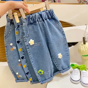 CELANA PANJANG JEANS ANAK PEREMPUAN CEWEK MOTIF BORDIR CANTIK