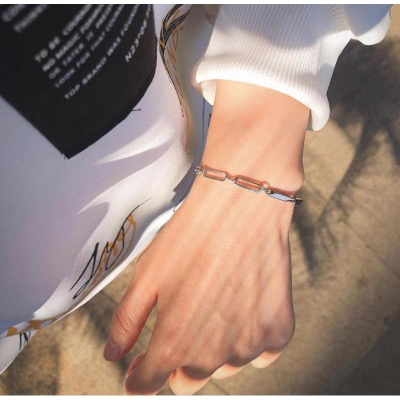 GELANG RANTAI TITANIUM PRIA WANITA DOUBLE CHAIN ANTI KARAT 4
