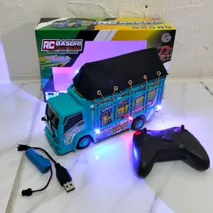 Mainan Truk Angkot Remote Baterai Cas ada musik Telolet ada lampu