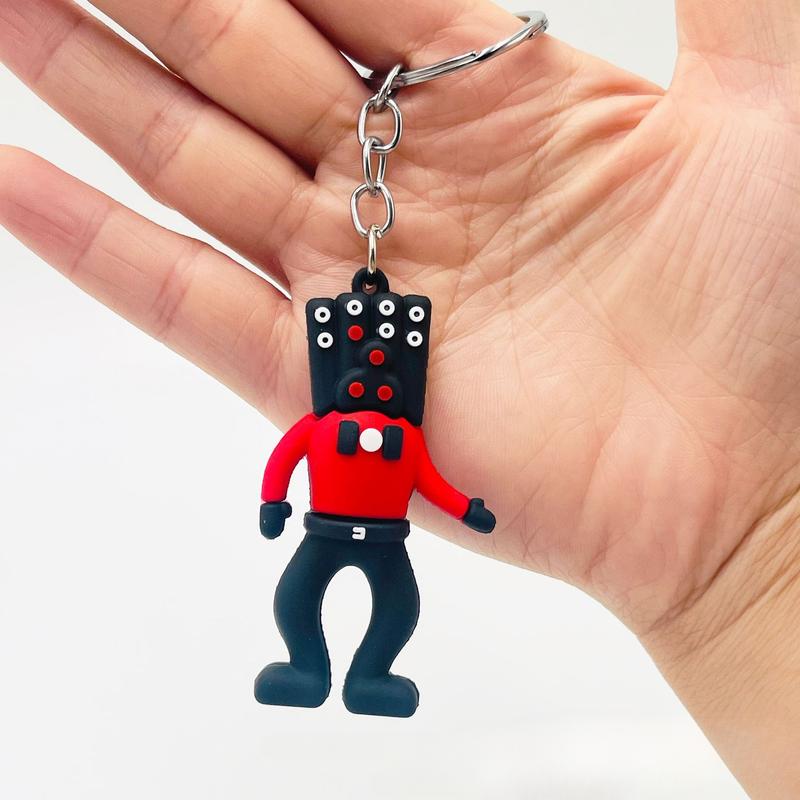 Product Introduction of Anime Skibidi Toilet Keychain PVC Keyring Figure Skibidi Dop Toy Pendant for Men Women Backpack Funny Pendant Keyring Jewelry 7