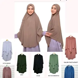 Kerudung Tali Jumbo Bergo Jumbo Kain Melar Polos Jilbab Instan Muslim Nyaman Panjang Syari