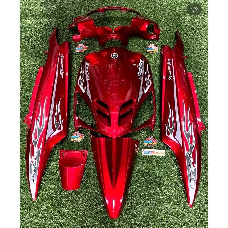 paketan full bodi alus yamaha mio sporty warna merah candy / full bodi mio lama warna custom / full bodi alus mio sporty bisa custom warna