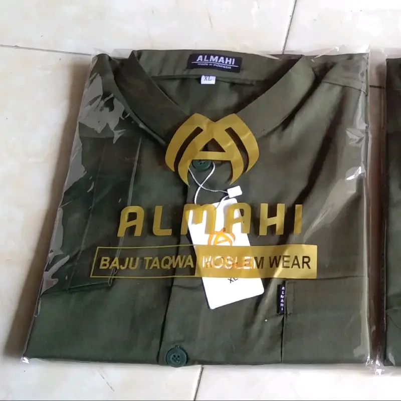 Baju Koko Almahi Saku Samping Bahan Toyobo Grade A Lengan Panjang Muslim Pria Dewasa Santri 2