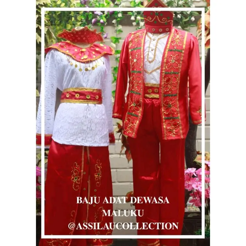 Baju Adat Dewasa Maluku satuan (perempuan/laki)