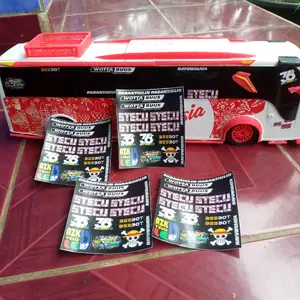 Wotta Buus Stiker Kaca Samping Motta Bus Stecu untuk Miniatur Bus RKC Sudah Di Cutting dengan Desain Unik dan Detail per 1 pcs