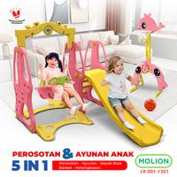 Gambar SPEEDS Perosotan Ayunan Set Karakter Mainan Basket 5 In 1 Playground Seluncuran Anak Free Ring Empuk LX001-1301 - 1301 BIRU 3in1 dari Calaryindo Kota Surabaya 1 Tokopedia