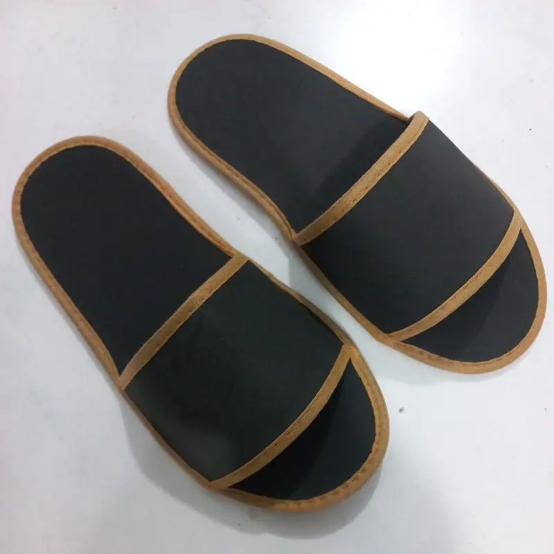 Slippers #sandal Hotel #Sandal lantai #sovenir sepon hitam list coklat