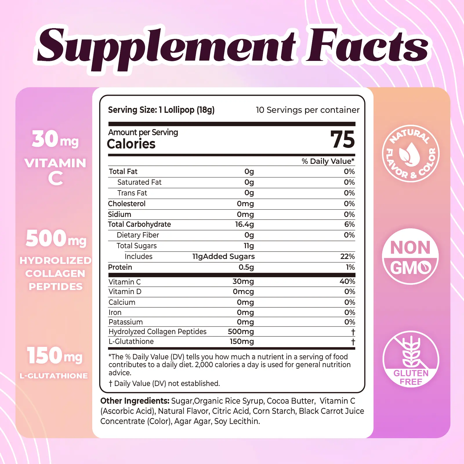 20PCS Divinity Nutra L-Glutathione Lollipops with Vitamin C glow skin whitening ,500mg Hydrolyzed Collagen Peptides - Wedding, birthday, Valentine's Day gifts New Year (no gift box) holiday snacks sharing - TikTok Shop 20PCS Divinity Nutra L-Glutathione Lollipops with Vitamin C glow skin whitening ,500mg Hydrolyzed Collagen Peptides - Wedding, birthday, Valentine's Day gifts New Year (no gift box) holiday snacks sharing - TikTok Shop