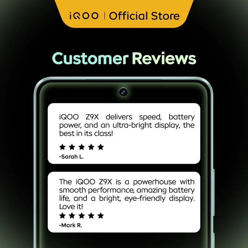 vivo iQOO Z9x (12/256) Snapdragon 6 Gen 1 4nm (ANTUTU 570,456+), 6000 mAH, 1000 nits 120hz eye-care display, Dual Stereo Speaker] 7