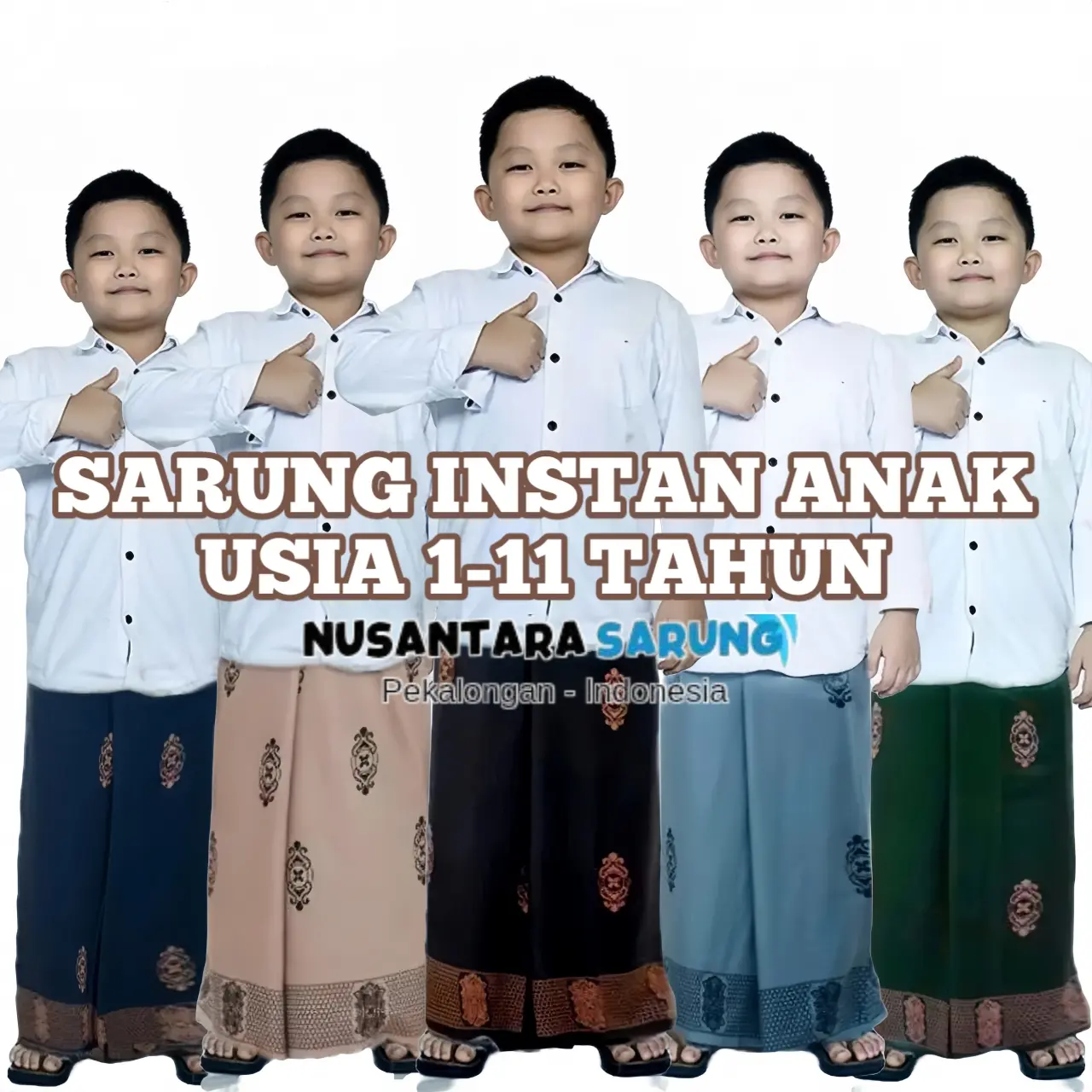 sarung anak instan karet pinggang sarung batik anak gus iqdam usia 1-11 tahun cod