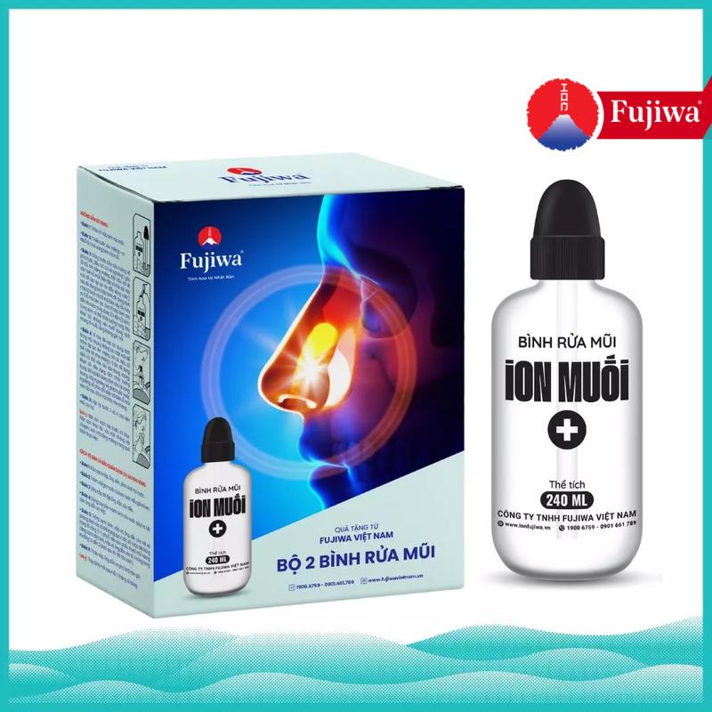  Bình Rửa Mũi 240ml Cao Cấp Fujiwa - Bình rỗng dùng đổ nước muối vào bơm rữa mũi 