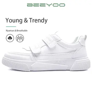Beeyoo Sepatu Sneakers Wanita Korean Style untuk Gaya Santai dan Olahraga Tanpa Tali Fashion Kets Casual Karet Putih WK101 Shoes