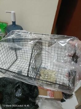 Product Review of Rak Keranjang Sekat Dinding Dapur, Rak Tempel Gantung 3 Sekat, Rak Keranjang Bumbu Dapur Serbaguna Besi Penyimpanan Wadah Putih from L**r 0
