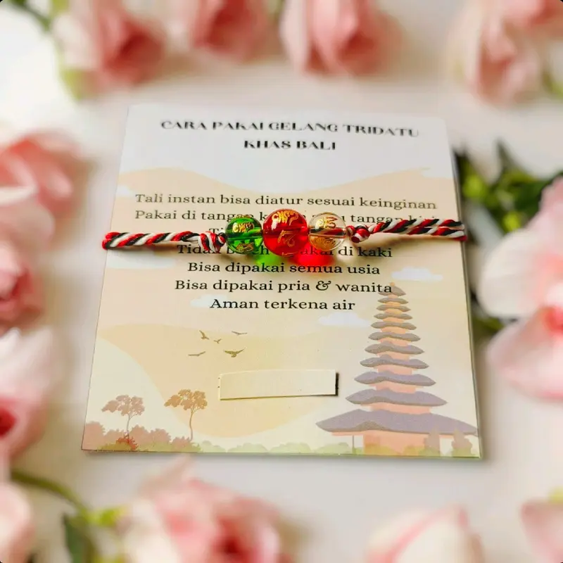 Gelang Tridatu Tiga Aura Keberuntungan Dan Rejeki Asli Bali Termurah Batu Aksesoris 0