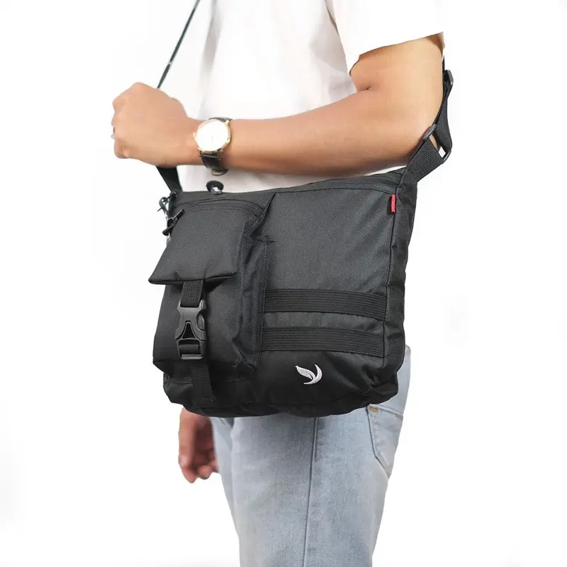 Tas Selempang Slingbag Natan Casual Kerja Slingbag Pria Multifungsi Canvas Premium 0