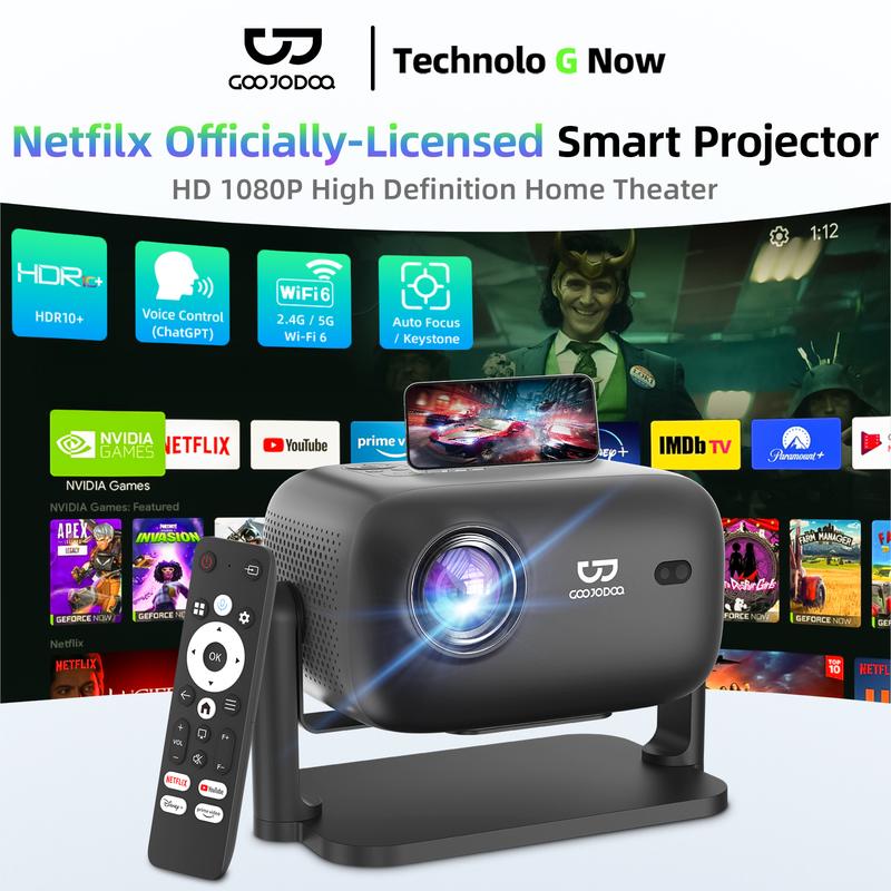 GOOJODOQ 1080P HD Projektor Pintar Smart Projector | Netflix Authorize ...