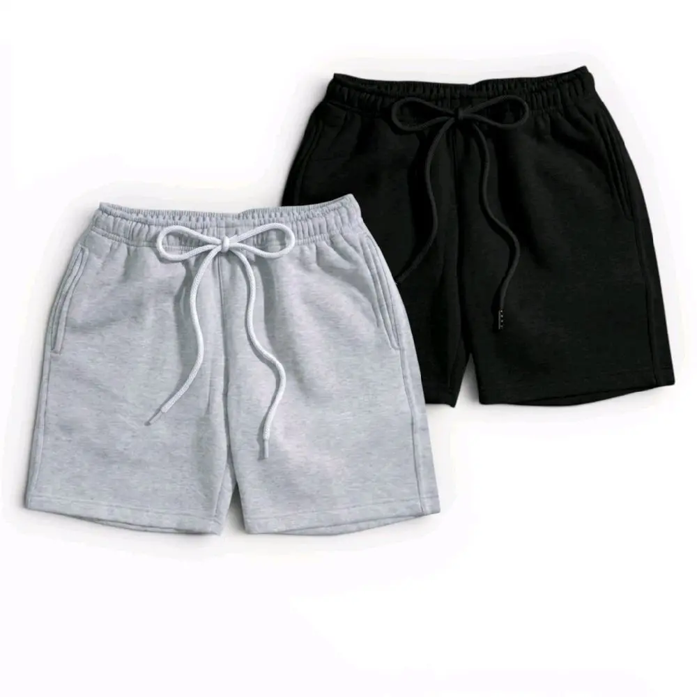 Celana Pendek Shortpants Boardshort Bahan Fleece Premium Lembut Unisex Size M L & XL untuk Pria dan Wanita