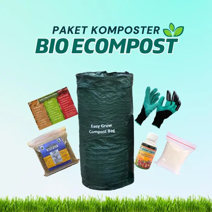 Bio Ecompost 200 Liter Paket Komposter Lengkap Compost Bag Tas Kantong Terlaris
