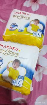 Product Review of [2 BALL] Makuku Dry Care SAP Diapers Tape/Pants NB-S38/M30/L28/XL24/XXL22| Popok Bayi Tipis Cepat Kering Pampers Anti Gumpal Tipe Perekat dan Celana Anti Ruam from V**a b**y 0