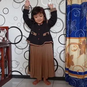 Baju Anak - Oneset Couple Lamira Ibu dan Anak Cardigan Pita dan Dress Plisket / Fashion Couple Dewasa dan Anak  Terlaris