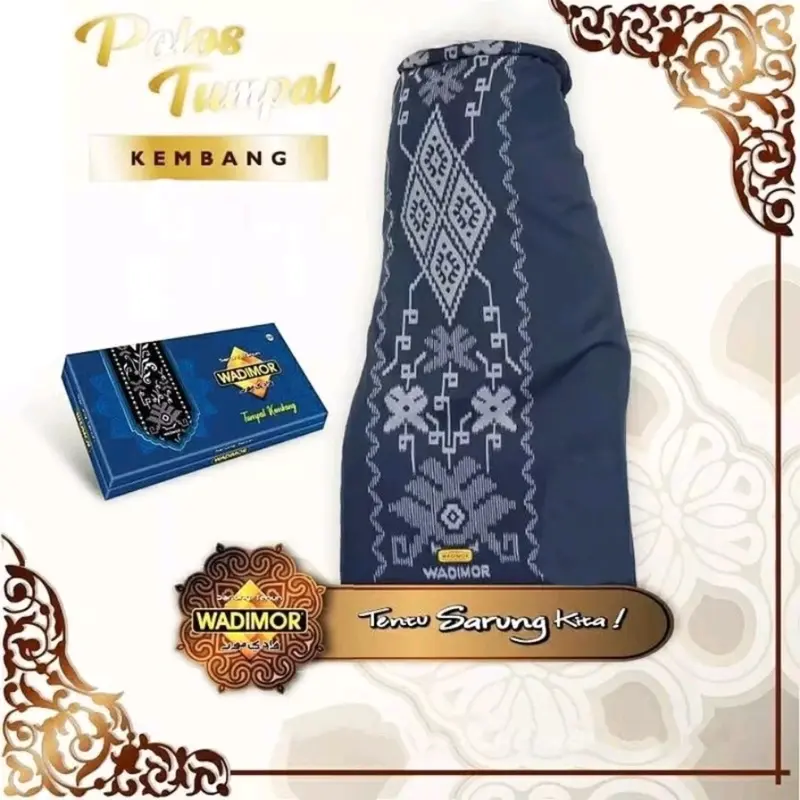 Sarung tenun wadimor hitam putih polos n tumpal garis tumpal kembang dewasa n anak n random Muslim Kain Lembut Nyaman 1