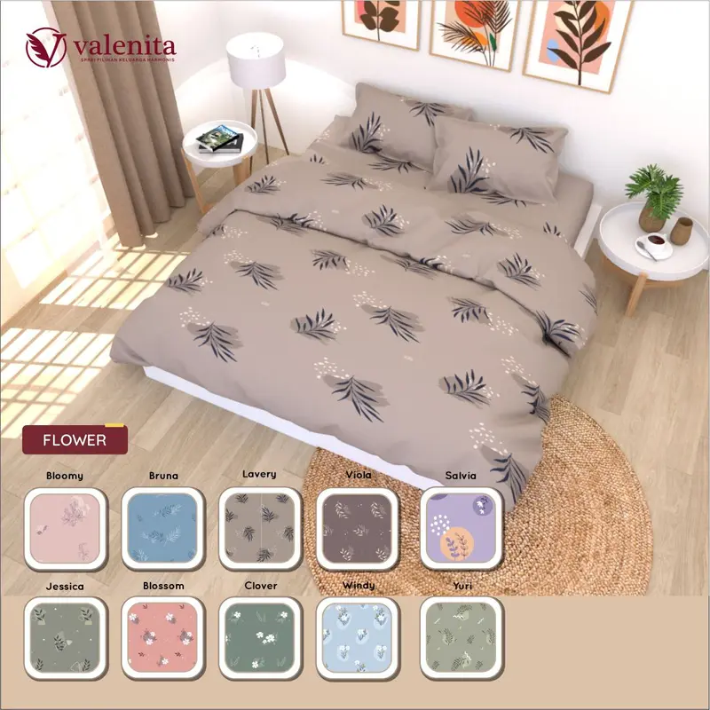 BEDCOVER 90x200 FITTED - Valenita Bedcover dan Sprei Set 1
