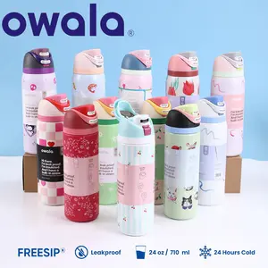 Owala FreeSip 24oz & 32oz - Botol Stainless Steel Anti Bocor, BPA-Free | Original