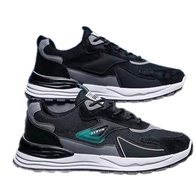 Sepatu pria sneakers model korea terbaru buat jalan santai Nongkorng joging Casual Shoes Wanita Snekers Kasual Hitam Black 1