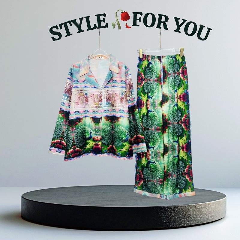  Bộ LỤA XƯỚC X888 VÂN GỖ TÔ CHÂU Ánh Kim Cao Cấp-Thiết kế độc quyền sang xịn siêu mềm mại mát- Quần Không Túi- Pijama Đồ Bộ Đồ Ngủ Nữ -Tay Dài Quần Dài 