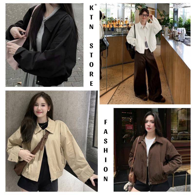 Áo Khoác Kaki Croptop Hai Lớp, Áo Khoác Nữ Form Croptop Dáng Lửng Tôn Dáng, Chất Vải Kaki Chống Nhăn Mặc Siêu Thích HotTrend Thu Đông