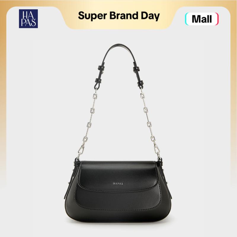 Túi Xách Nữ HAPAS Hobo Nắp Gập Chain Handle Đeo Chéo Đeo Vai Sang Trọng Chính Hãng Size 23 - TDV24037 Bag Lady