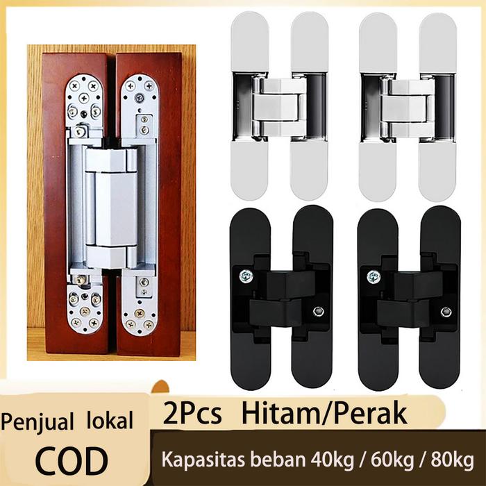 Promo 2PCS Engsel Tanam Invisible Concealed Hinge Pintu Jendela Kayu ...