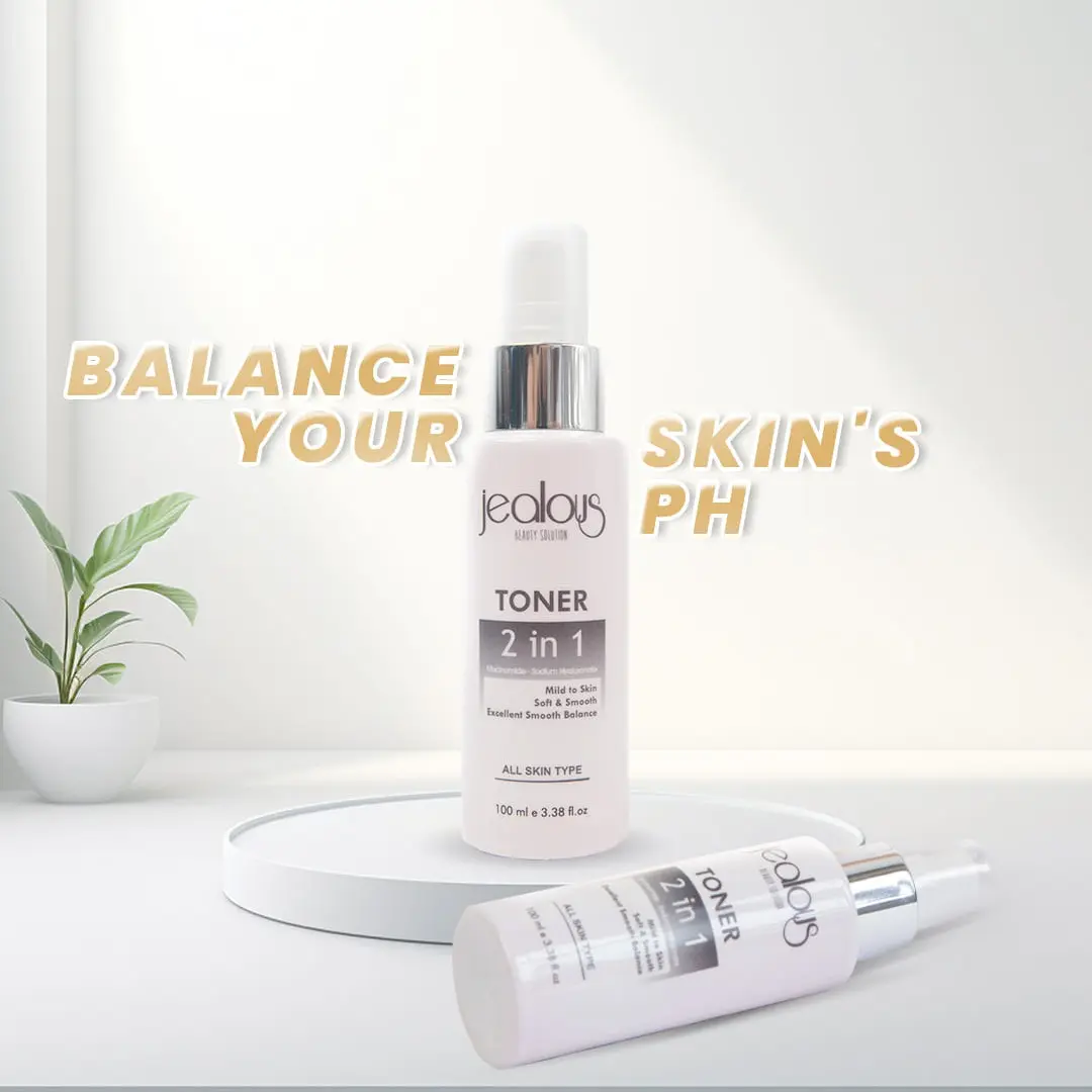 Jealous Toner 2 In 1 - Toner Pengecil pori-pori Melembabkan Wajah with niacinamide, sodium hyaluronate dan Moisturizer Pelembab Kotoran Perawatan Hydrating Berminyak Berjerawat
