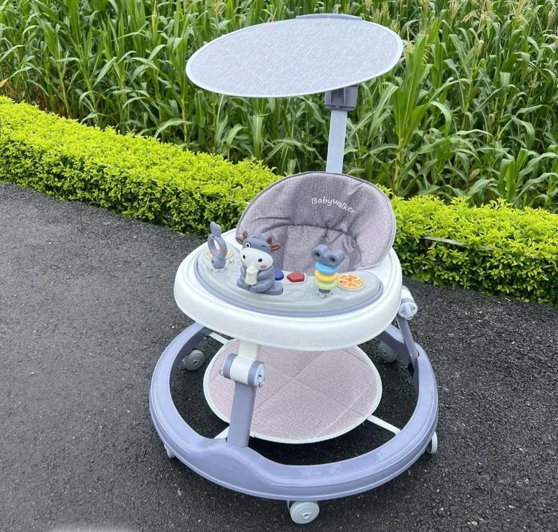 MẪU MỚI- Xe Tròn Tập Đi Cho Bé Có Đủ Cán Đẩy Lót Chân Có Đèn Nhạc Vui Tai Cho Bé Từ 6 Tháng Tuổi Voi Xe Chòi Chân baby walker xe tập xe tập xe tron xe tròn lưới ngồi xe tập xe 8 dây tập ghế tròn