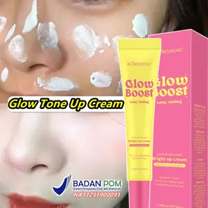 Glow Tone Up Cream BPOM Niacinamide Whitening Lazy Cream 30ml Instan Whitening Bleaching Badan Glowing Mencerahkan Memperbaiki Kulit Gelap Menghilangkan Melanin Melembabkan Kulit No Whitecast Krim Malas