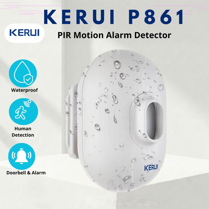 Gambar KERUI Sensor Gerak Outdoor P861 Wireless PIR Motion Alarm Detector Bel dari KERUI Official Store Kab. Bekasi Tokopedia