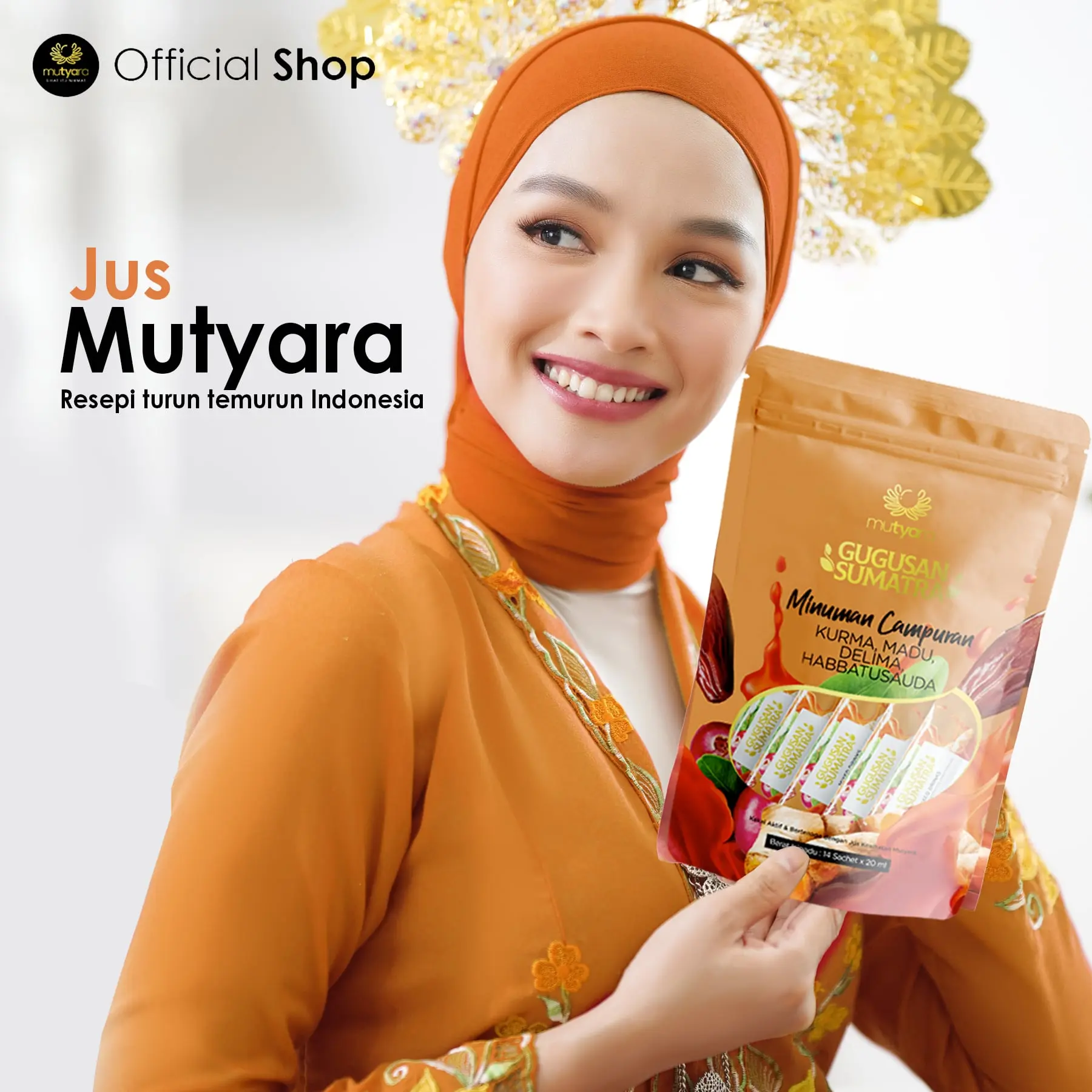 Mutyara Jus Nusantara Tya Arifin in Pouch 14 sachet Authentic Indonesia Resepi Turun Temurun Kecantikkan Wanita