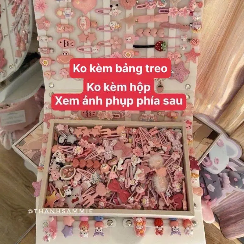 [ Ko kèm hộp ] Set Kẹp Tóc 50 Chi Tiết Mix Hình Cho Bé Siêu Xinh Phụ Kiện Tóc ( mix nhiều mẫu xinh) đóng túi như ảnh sau Kem