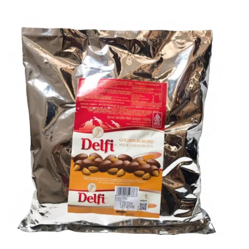COKELAT DELFI ALMOND & MEDE 1KG Chocolate Kering Food Coklat Snacks Makanan Cemilan Susu 1