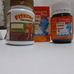 Curcuma Plus Grow Tablet Hisap Multivitamin Rasa Jeruk @20 Tablet