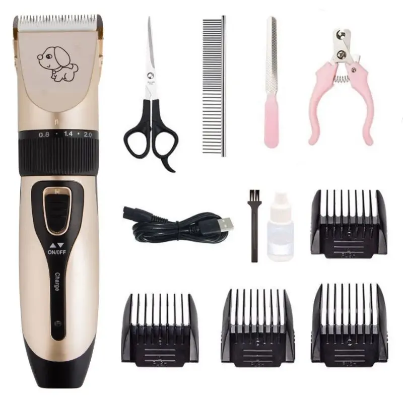 Yiwu Alat Cukur Elektrik Bulu Hewan Anjing Cas Ulang Rechargeable Pet Grooming Recharge - C6