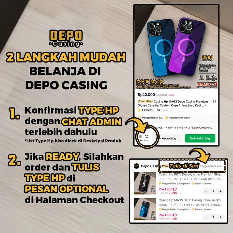 Casing Hp MAGS Depo Casing Premium Glossy Case Hp Custom Case Anime Lucu Kesing Hp Keren Cassing Hp Hardcase Softcase Silikon Smartphone 5