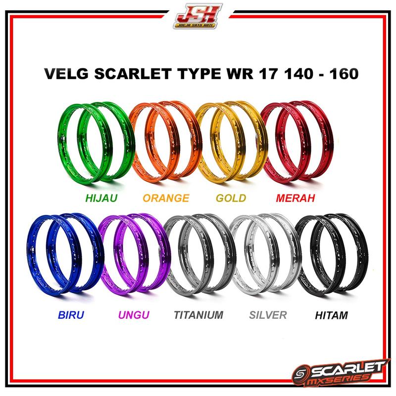 Velg Velek Lingkaran Set Scarlet Racing Type WR Ring 17 140 160 185 215 Universal 3
