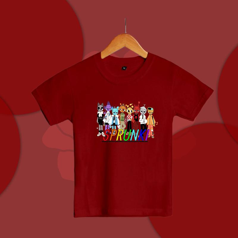 Baju Kaos Incredibox Sprunki Anak Laki Laki Usia 4-11 Tahun Fashion 2