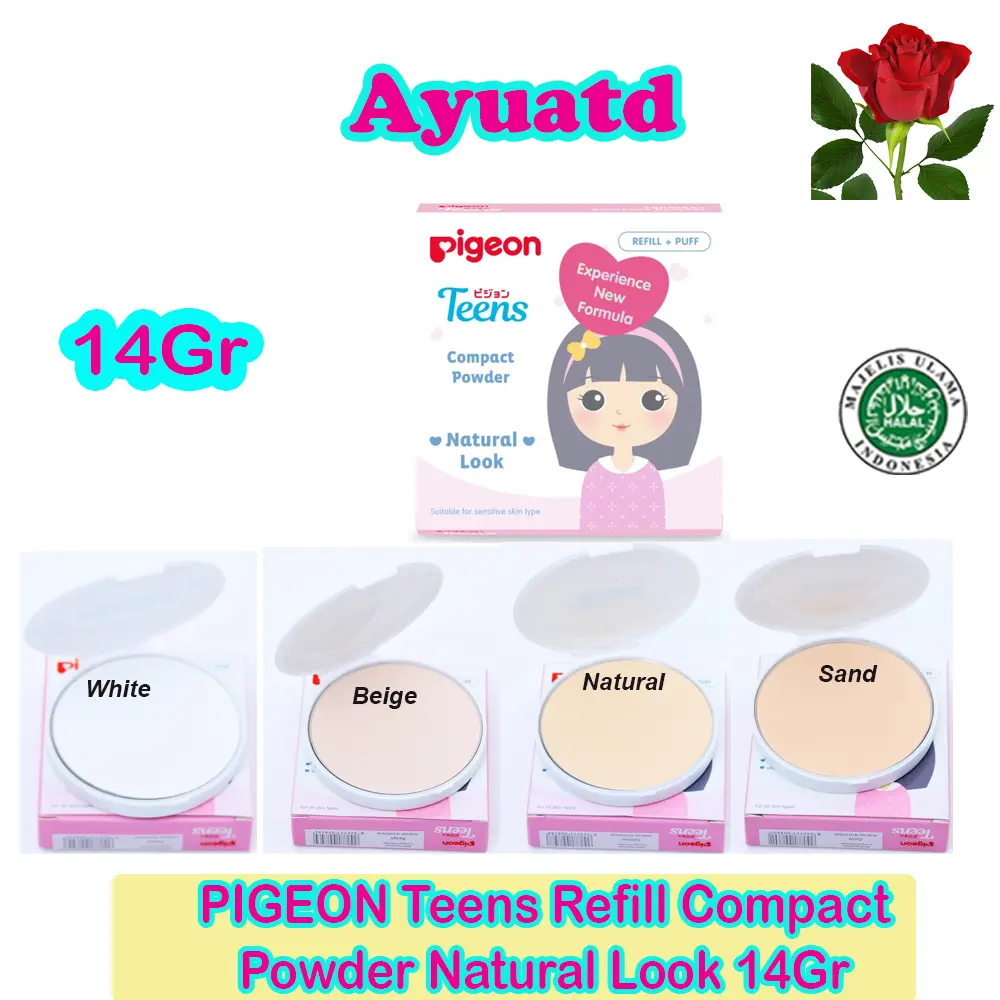 PIGEON Teens Refill Compact Powder Natural Look 14Gr