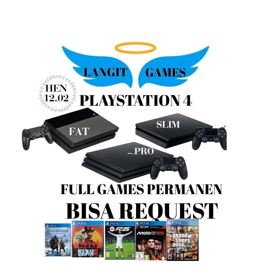 Ps4 Playstation 4 Fat | SLIM | PRO + HARDISK INTERNAL +STICK WIRELLES+ GAMES +VERSI 12