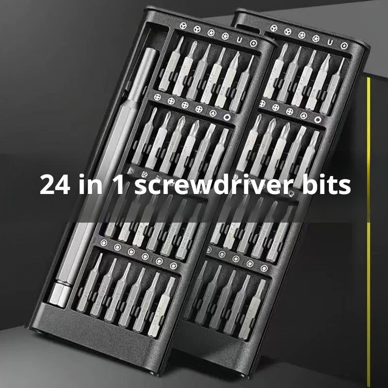 Bộ Tuốc Nơ Vít Đa Năng, Nhỏ Gọn Và Bền Công tắc 24 bit, Sửa chữa điện thoại, đồ nội thất và thiết bị điện tử ngay lập tức, chỉ trong vài giây Kích thước bỏ túi, có tay cầm chống trượt 1