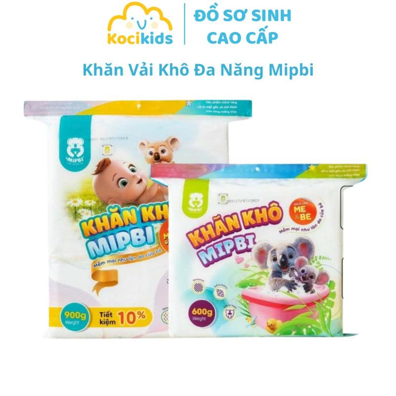 Khăn vải khô đa năng cao cấp Mipbi mềm mại an toàn cho bé và cả gia đình đủ phân loại 200 600 800 900 1000g