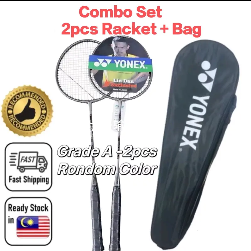 Badminton Racket Combo Set 2pcs Racket + Bag, Random Colour, - TikTok ...